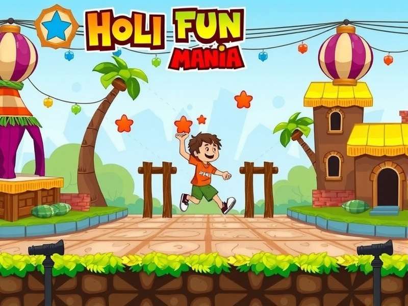 Holi Fun Run Mania Gameplay Screenshot
